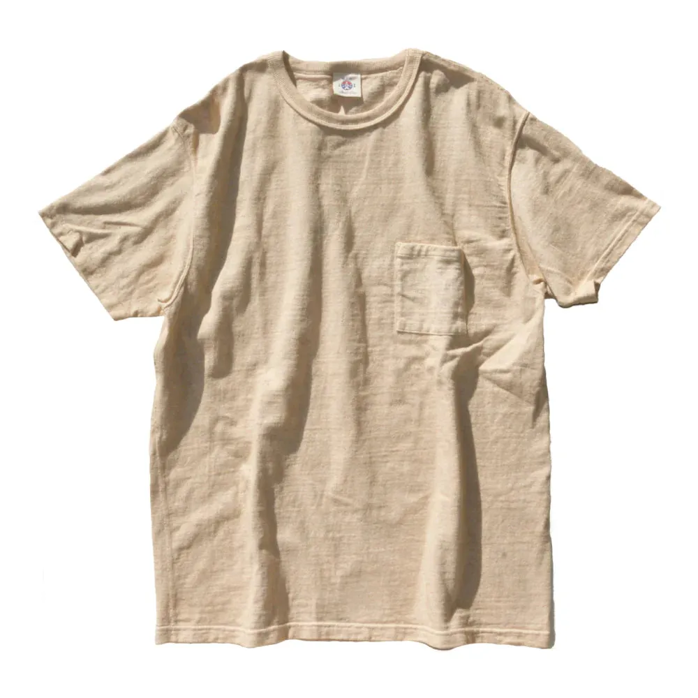 16oz Japanese Organic Cotton Pocket Tee Hand-Dyed with Chestnut - Light Kuri