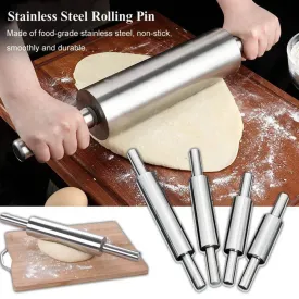 1pc Durable Steel Rolling Pin - Perfect for Homemade Pizza, Cookies, and Pastry Dough - Essential Tool for Home Bakery and Baking Enthusiasts