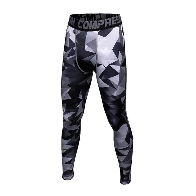 2016 camouflage men pants  fitness joggers compression tights long pants  leggings mens  wear jogginsg