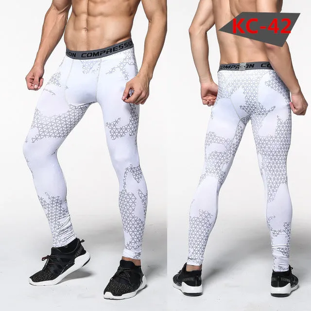 2016 camouflage men pants  fitness joggers compression tights long pants  leggings mens  wear jogginsg