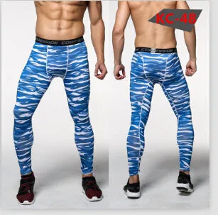 2016 Men Compression Pants Tights Casual  Bodybuilding Mans Trousers Brand Camouflage Army Green Skinny Leggings