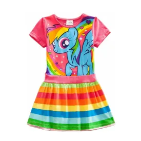 2017 new style cotton my little pony child dress  kids clothes children dress baby girl clothes summer dresses SH6218#