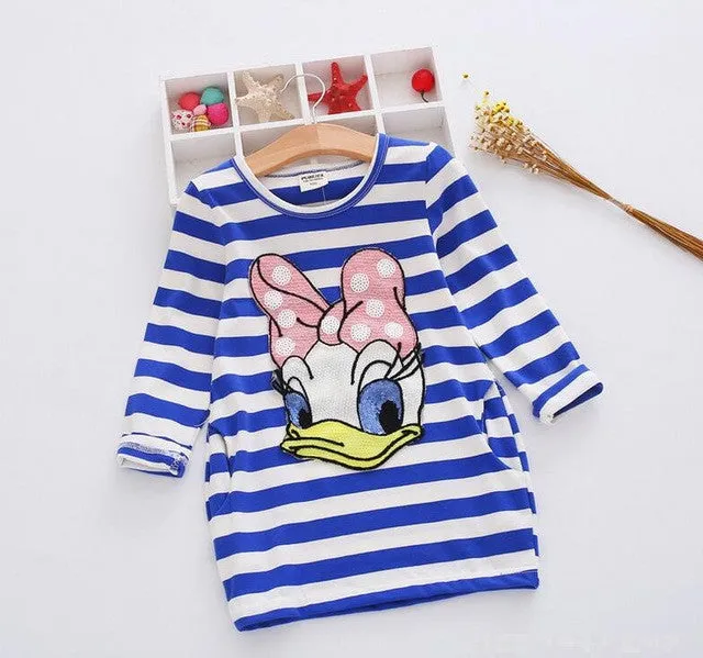 2017 Summ Girls Dress Cartoon Kids Dresses For Girl Clothes 2-8Y Baby children clothing Vestidos Costume Roupas Infantis Menina