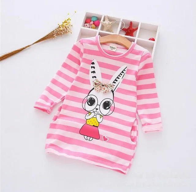 2017 Summ Girls Dress Cartoon Kids Dresses For Girl Clothes 2-8Y Baby children clothing Vestidos Costume Roupas Infantis Menina