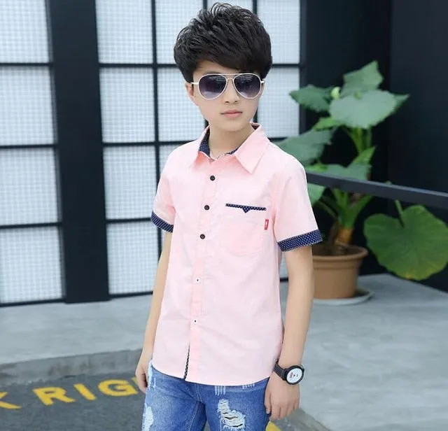 2019 Summer Toddler Teenage Dot School Boy Clothing Kids Boys