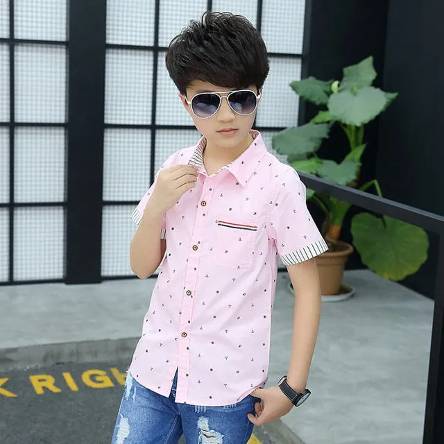 2019 Summer Toddler Teenage Dot School Boy Clothing Kids Boys