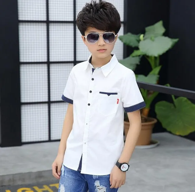 2019 Summer Toddler Teenage Dot School Boy Clothing Kids Boys