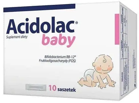 ACIDOLAC Baby x 10 SACHETS for infants restores the normal bacterial flora