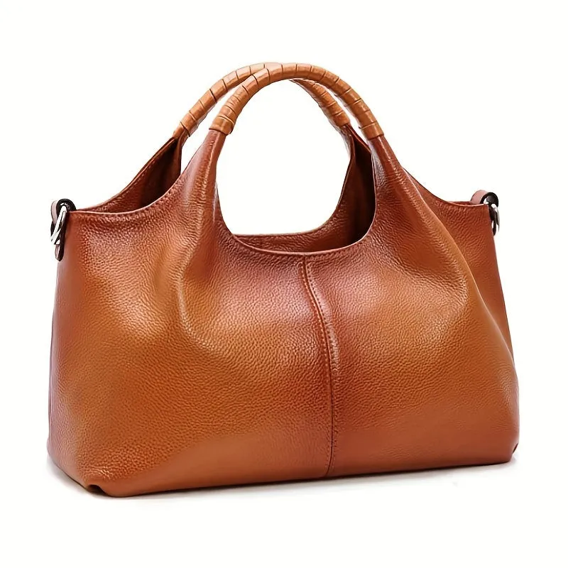 Authentic Luxury Leather Shoulder Bag - Women's Top Handle Tote Satchel Hobo Crossbody Purse with Adjustable Strap - Stylish and Spacious Handbag for Ladies