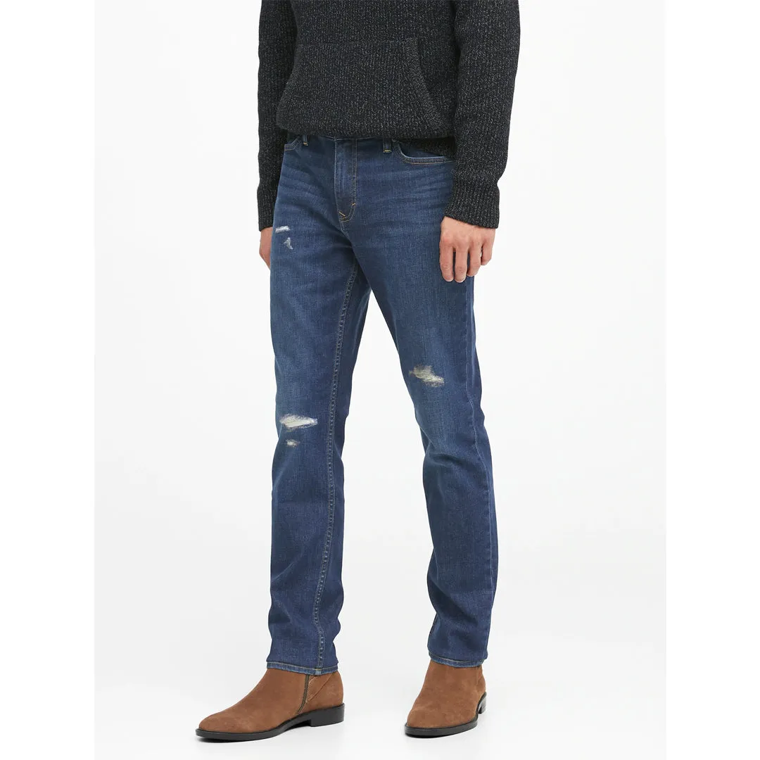 Banana Republic Blue Slim Ripped Jeans