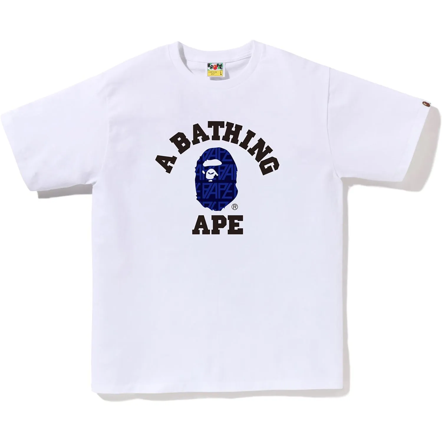 BAPE LOGO MONOGRAM COLLEGE TEE MENS