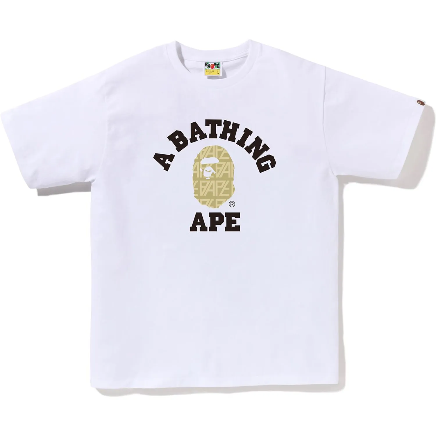 BAPE LOGO MONOGRAM COLLEGE TEE MENS