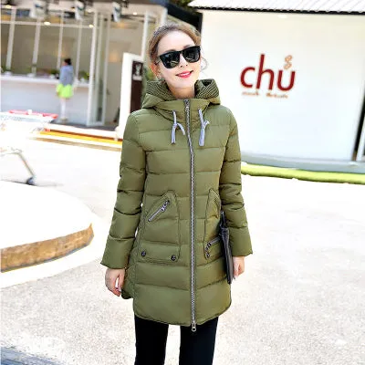 Big Size 7XL Winter Jacket Women 2017 New Europe Style Hooded Slim Medium Long Winter Plus Size Parkas Lady Top Coat Hot YY285