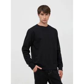 Black Basic Regular Fit Sweatshirt