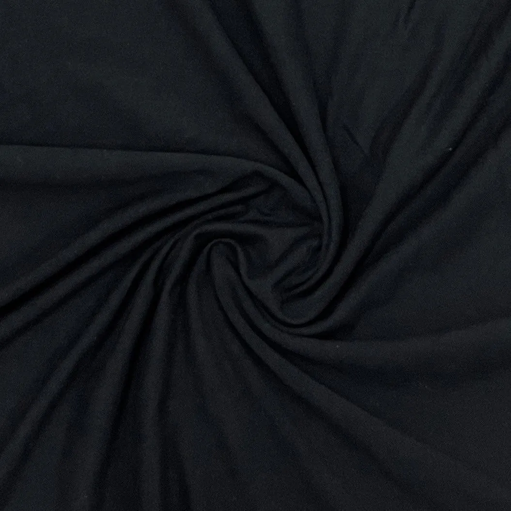 Black Organic Cotton Jersey Fabric - 200 GSM - Grown in the USA