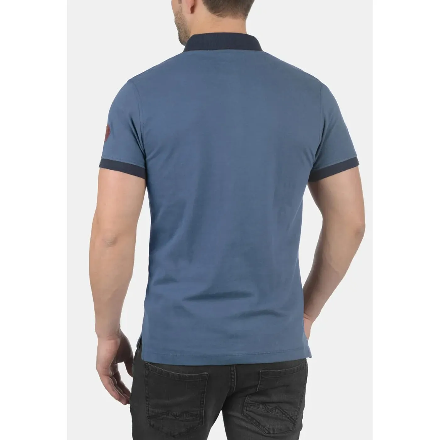 BLND Blue Ribbed Polo