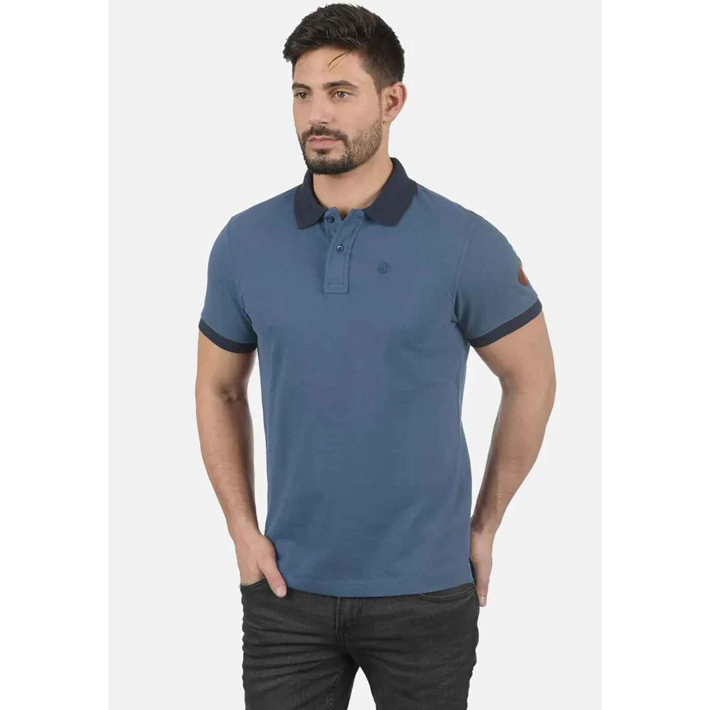 BLND Blue Ribbed Polo