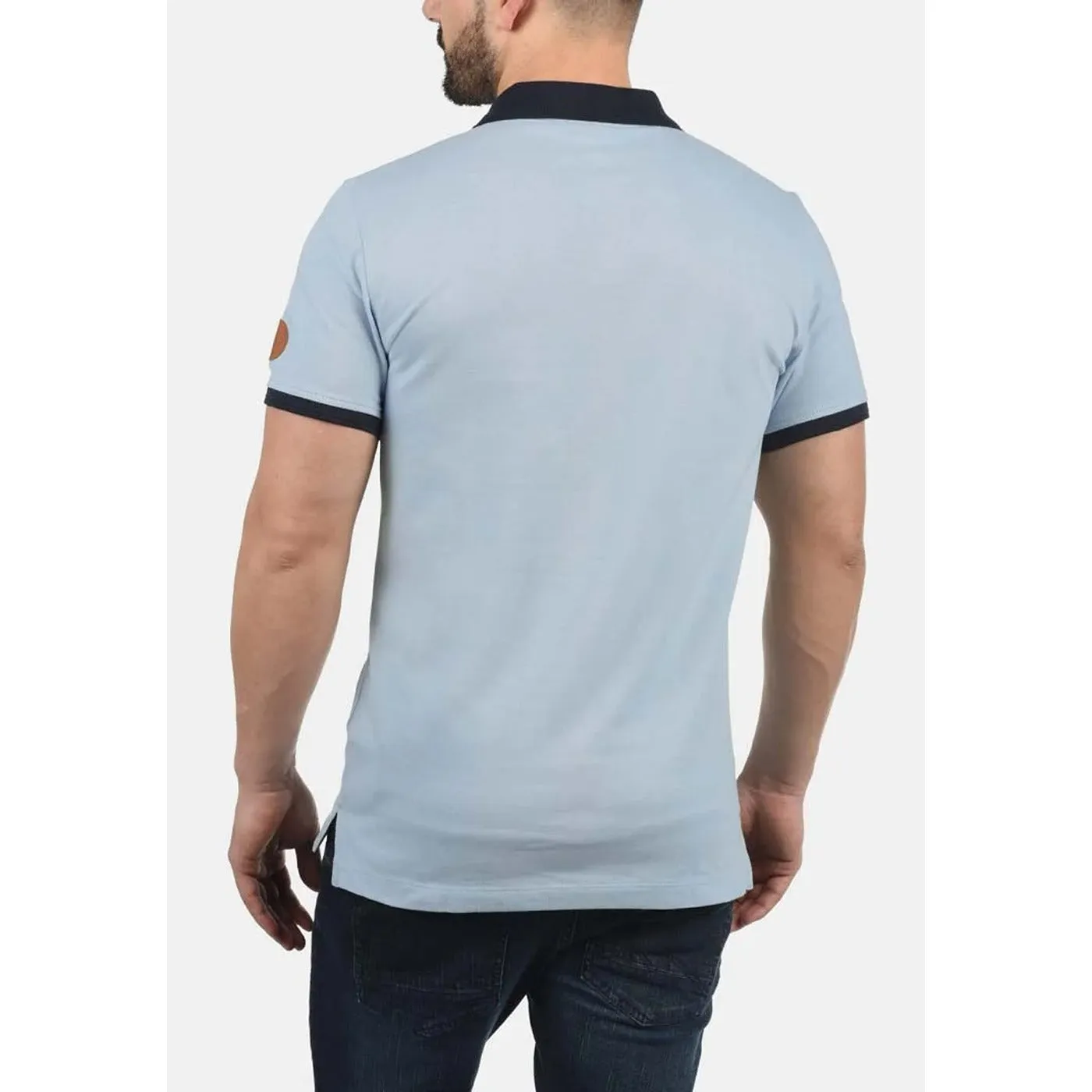 BLND Light Blue Ribbed Polo