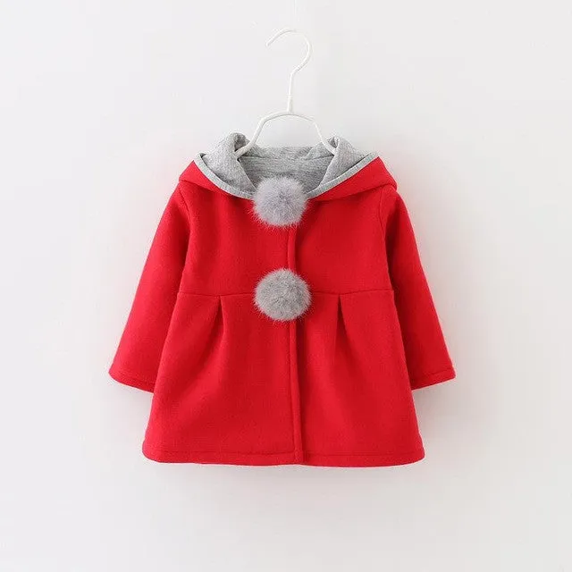 Children Bunny Jacket Spring Infant Newborn Baby Girl Coats Rabbit Outwear Toddler Cute Kids Hood Clothing Jacket For Girls