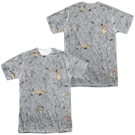 Cow & Chicken Pattern Sublimated Adult T-Shirt