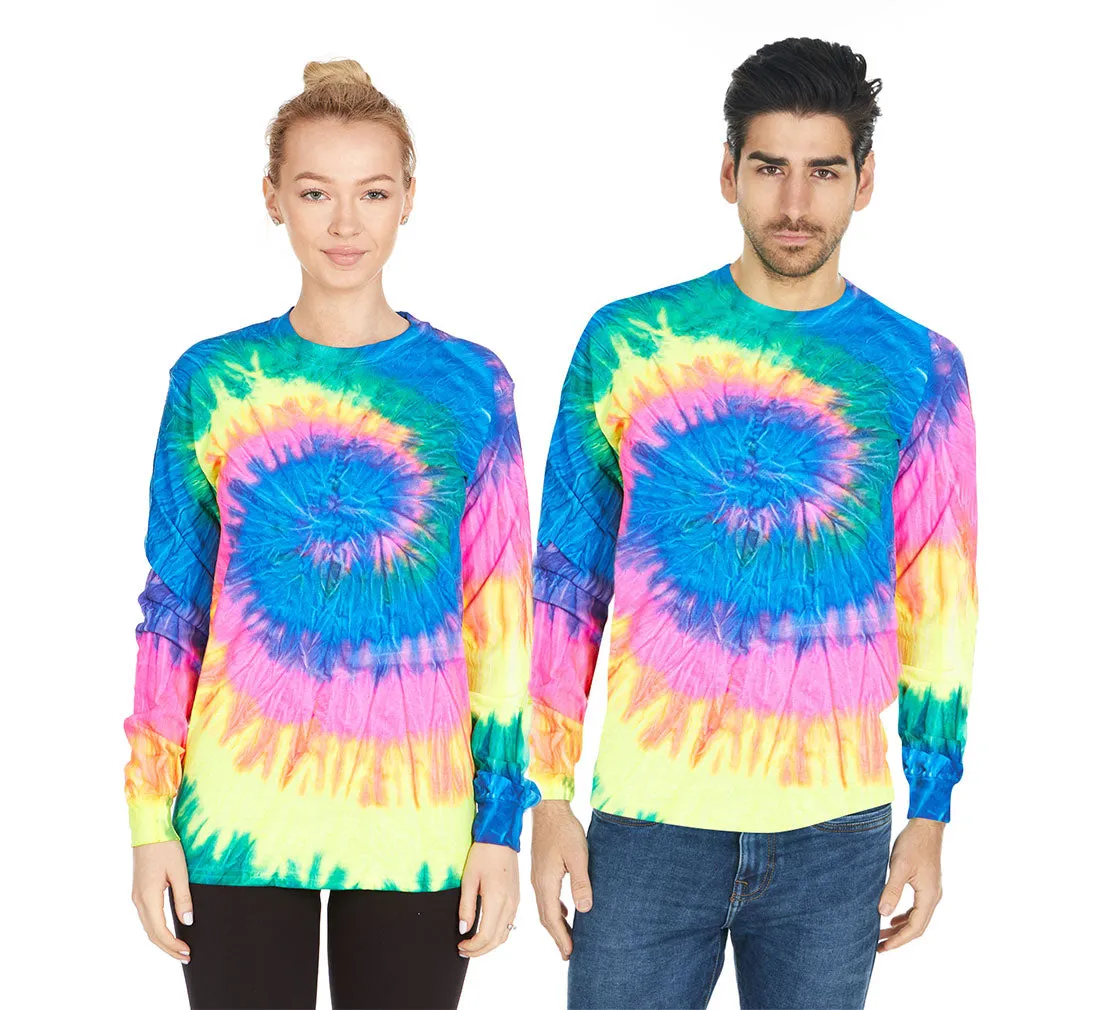 DARESAY Long Sleeve Tie Dye Shirts for Men, Women Boys, Girls, Teen