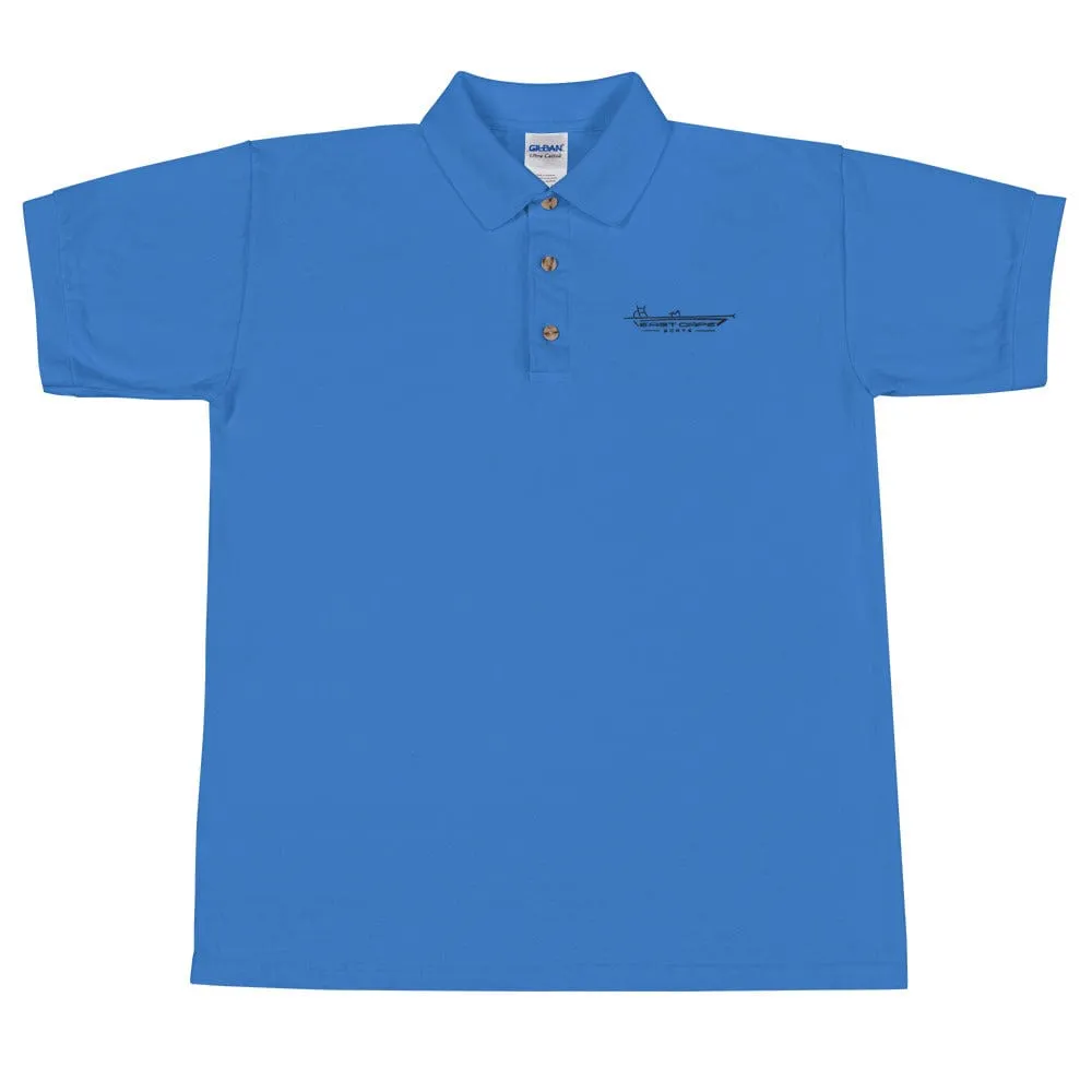 ECB light Skiff Embroidered Polo Shirt