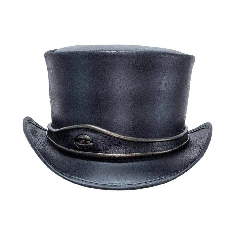 El Dorado Eye | Mens Leather Top Hat with Eye Hat Band