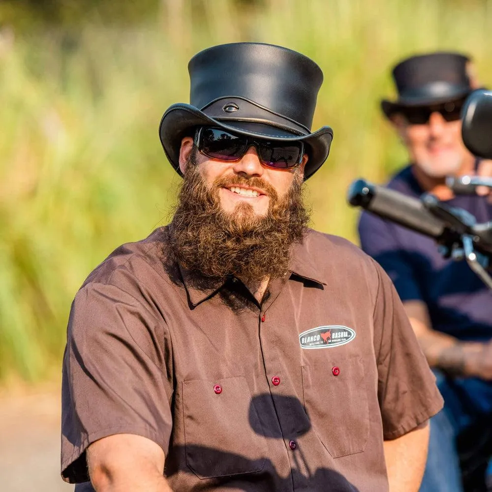 El Dorado Eye | Mens Leather Top Hat with Eye Hat Band