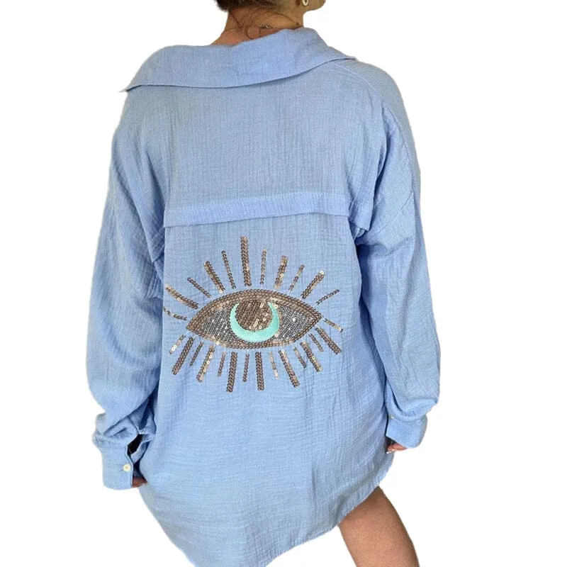 Evil Eye Pattern Shirt