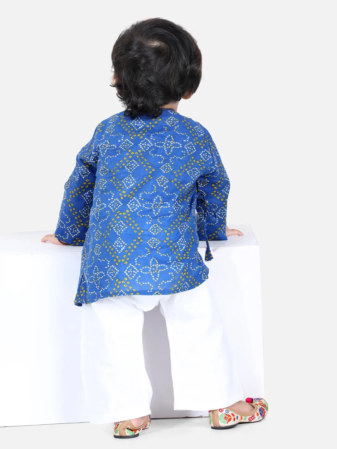 Full Sleeve Cotton Kurta Pajama For Boys- Blue