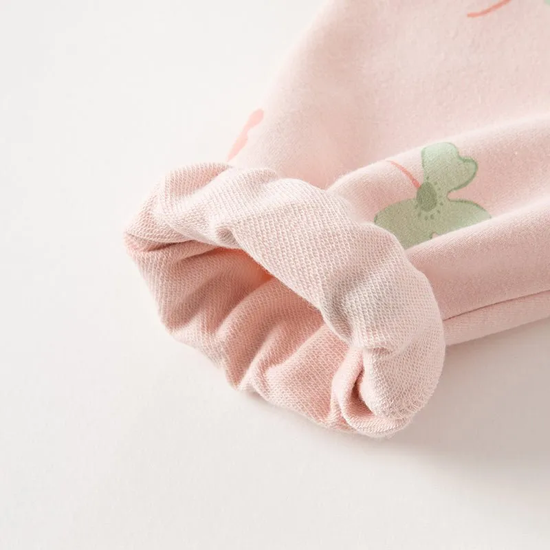 Garden Fairies Two-piece Girl Pink Sweater Jacket & Pants Set