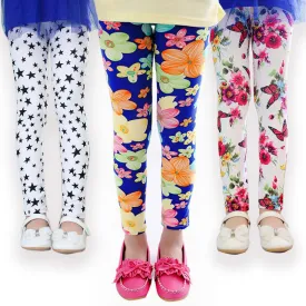 girl pants new arrive printing Flower girls leggings Toddler Classic Leggings  2-14Ybaby girls leggings kids leggings