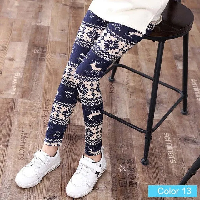 girl pants new arrive printing Flower girls leggings Toddler Classic Leggings  2-14Ybaby girls leggings kids leggings