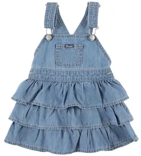 Girl's Wrangler Ruffle Denim Dress