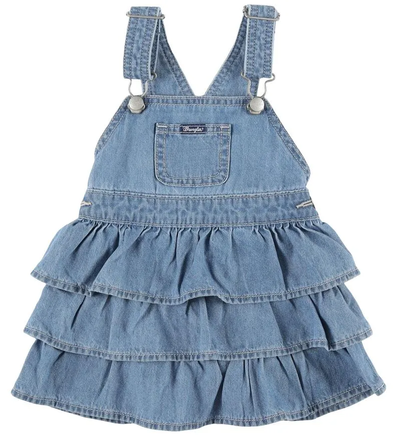 Girl's Wrangler Ruffle Denim Dress