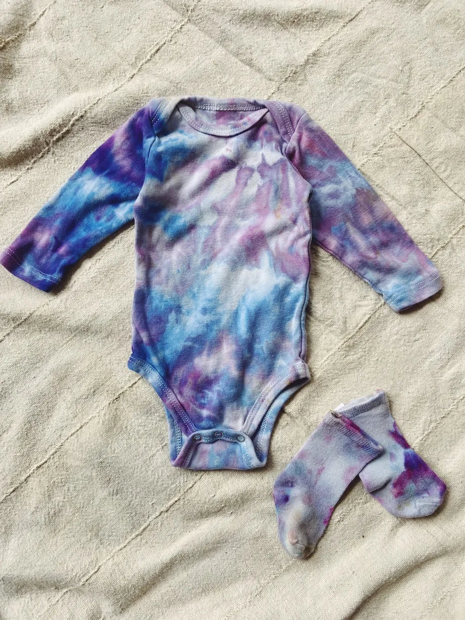 Hand Dyed Long Sleeve Onesies (4 colors)