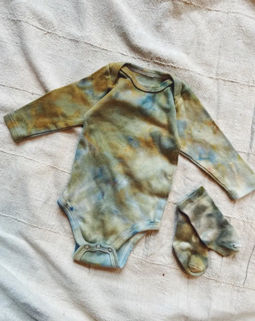 Hand Dyed Long Sleeve Onesies (4 colors)