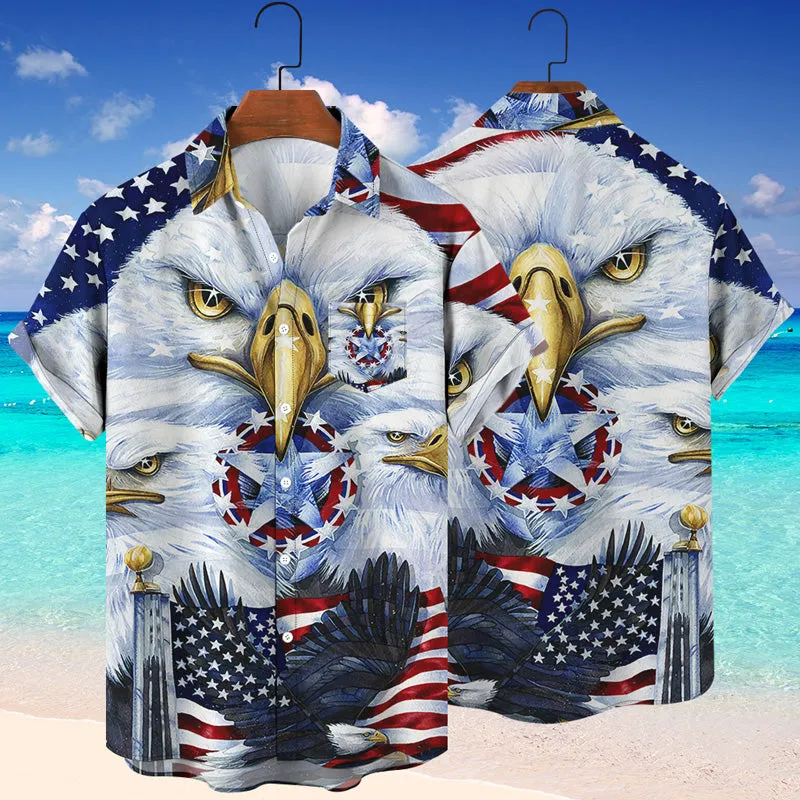 Hawaiian Beach 3D Animals Print Shirt