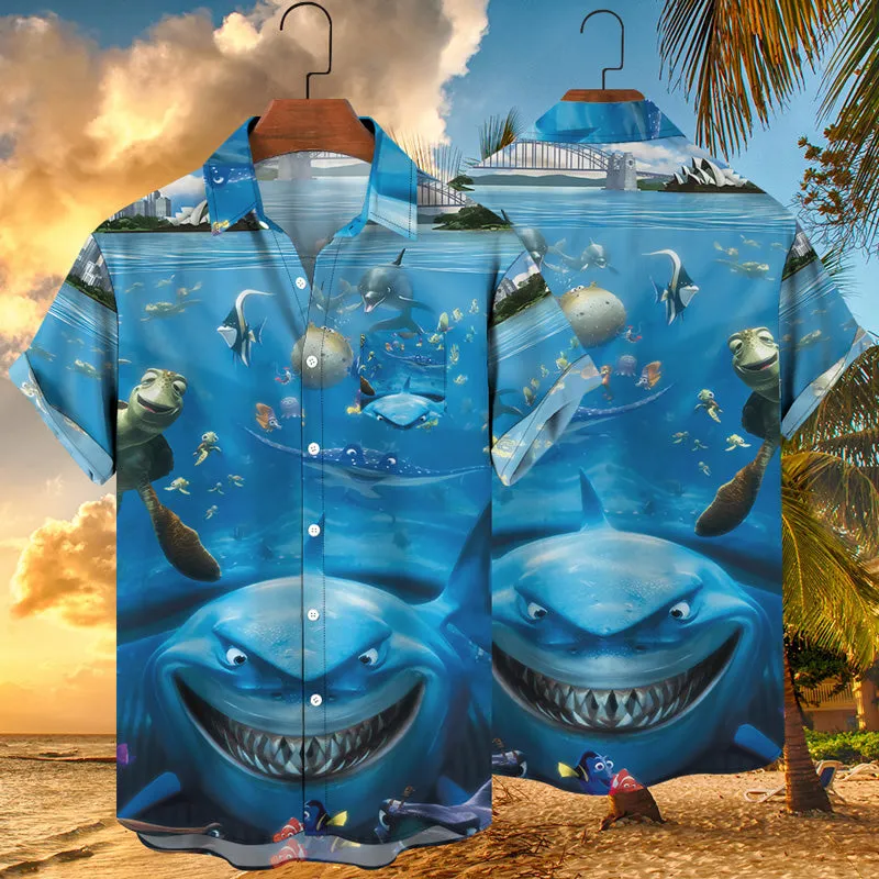 Hawaiian Beach 3D Animals Print Shirt