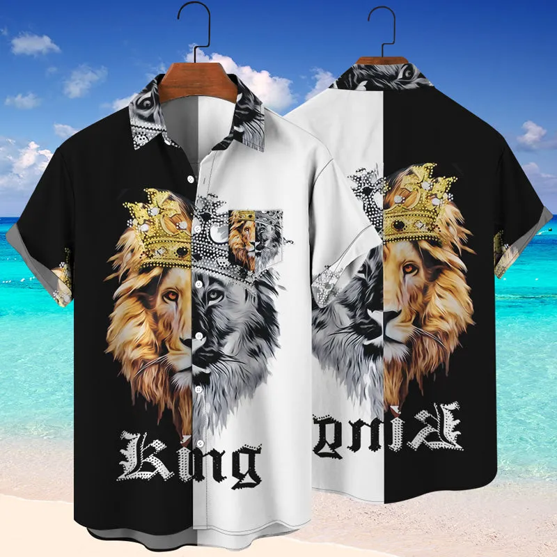 Hawaiian Beach 3D Animals Print Shirt