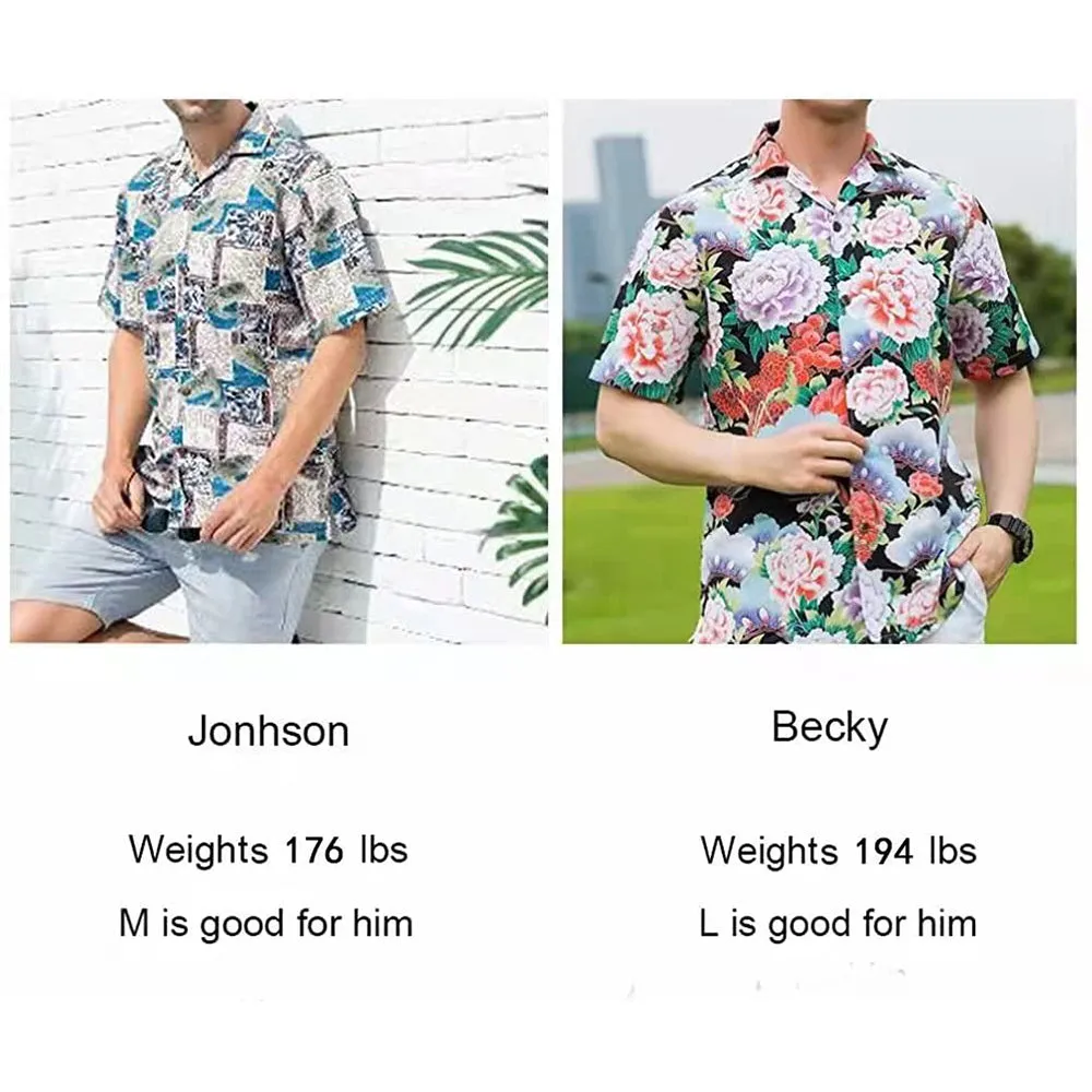 Hawaiian Floral Shirts for Men Short Sleeve