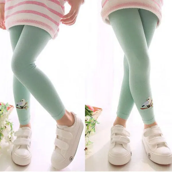 Hot Sell Baby Girl Stretch Leggings Pants Toddler Child Candy Color Trousers