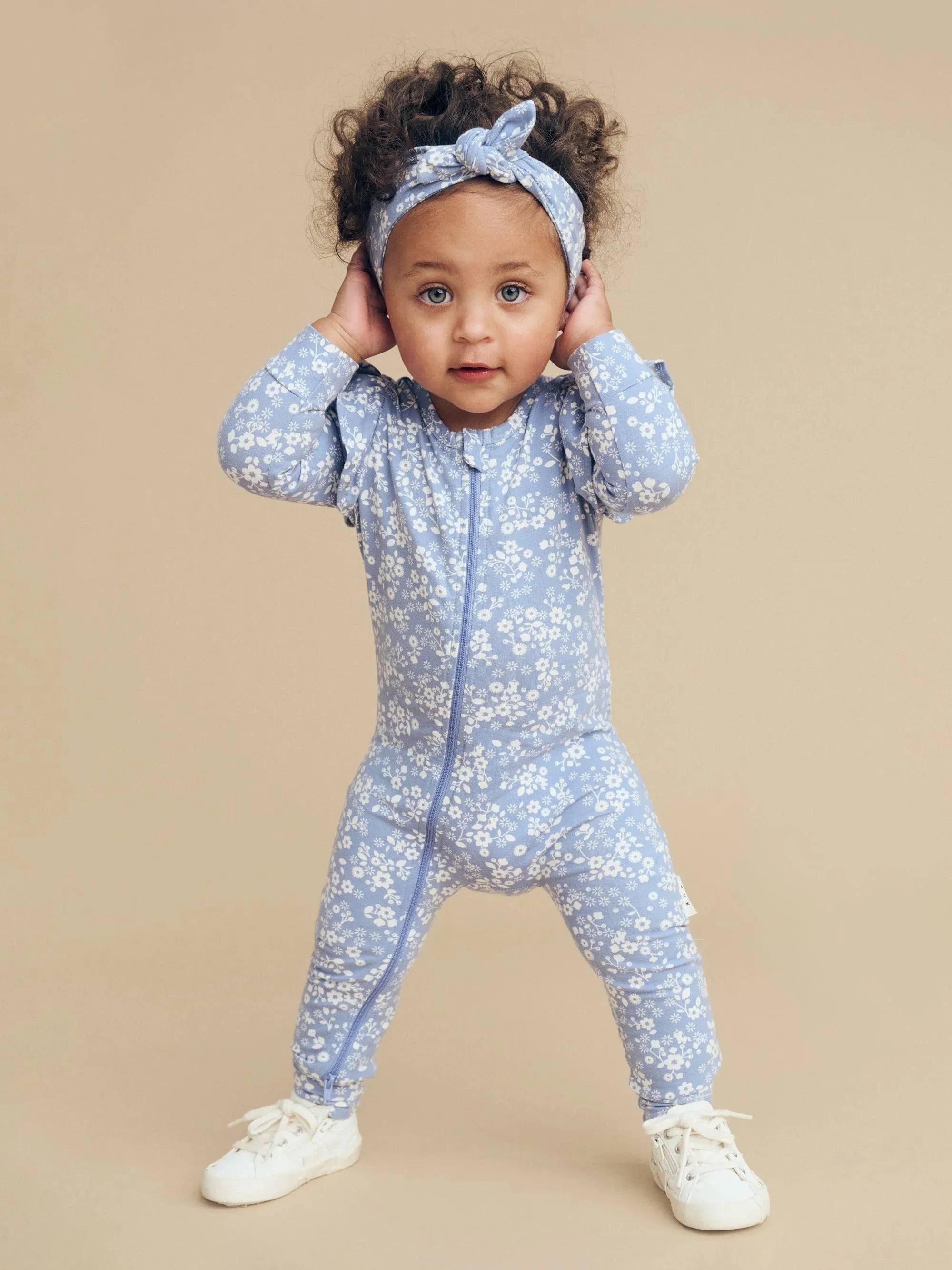 Huxbaby Floral Lake Zip Romper