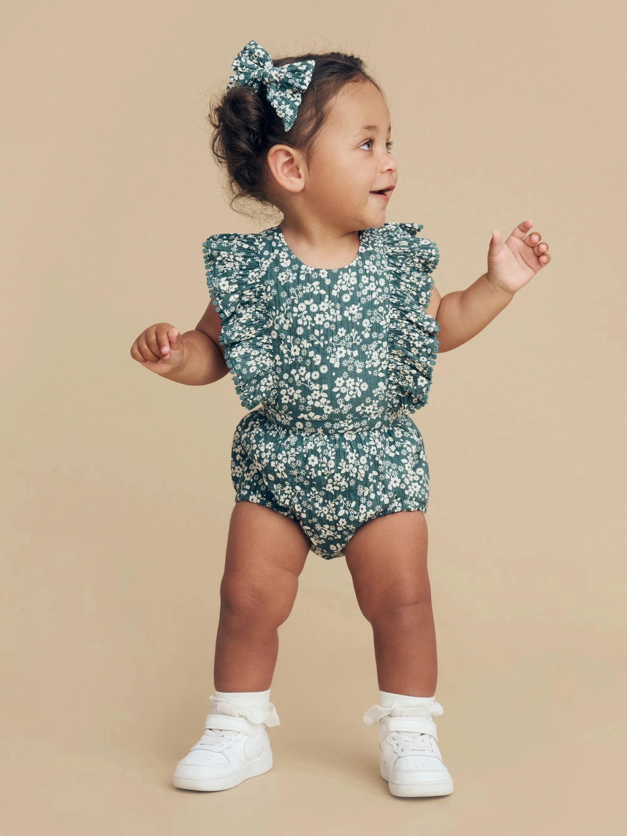 Huxbaby Floral Pine Frill Playsuit