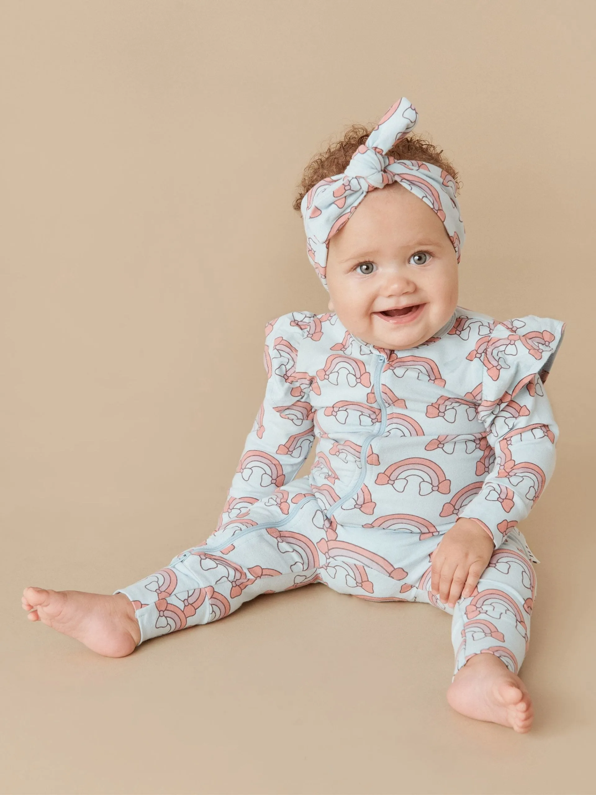 Huxbaby Rain Bow Zip Romper