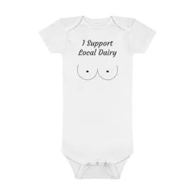 I Support Local Dairy Baby Short Sleeve Onesie®