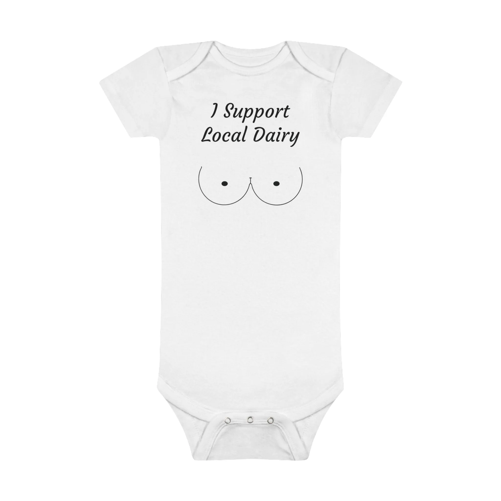 I Support Local Dairy Baby Short Sleeve Onesie®