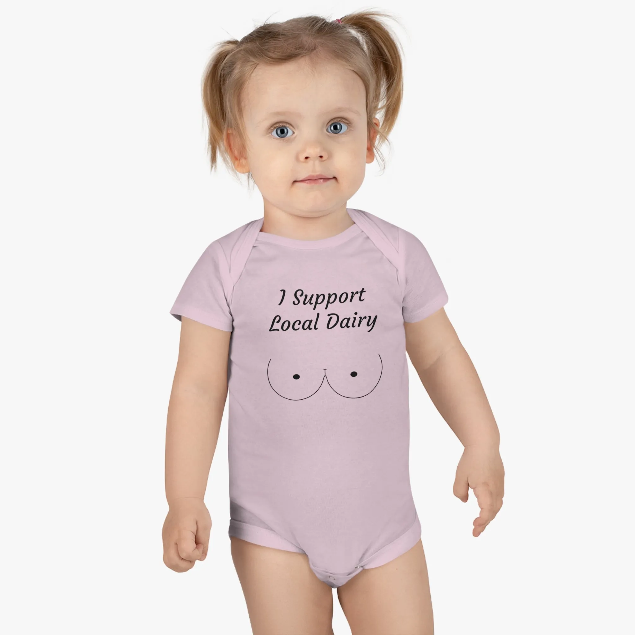 I Support Local Dairy Baby Short Sleeve Onesie®