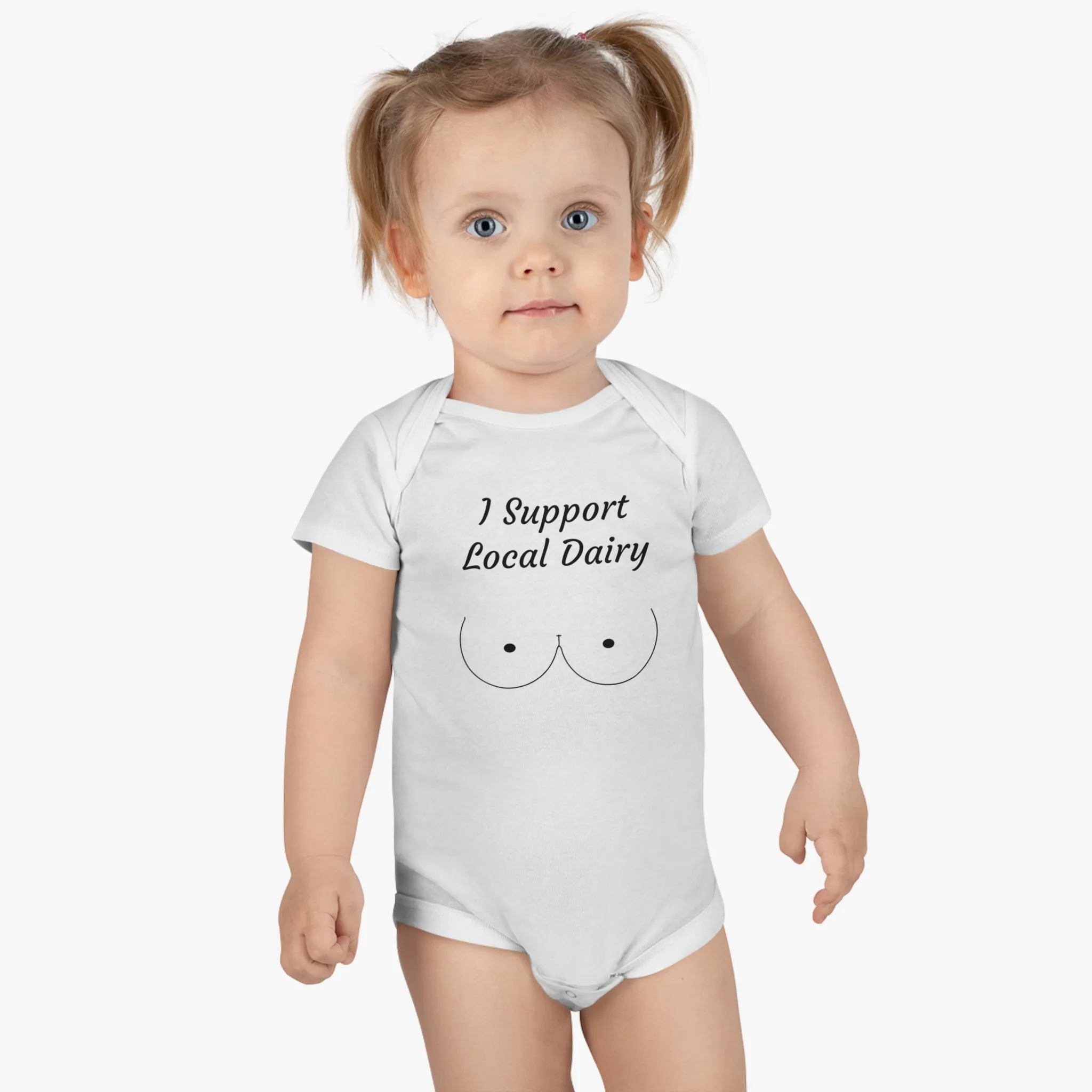 I Support Local Dairy Baby Short Sleeve Onesie®