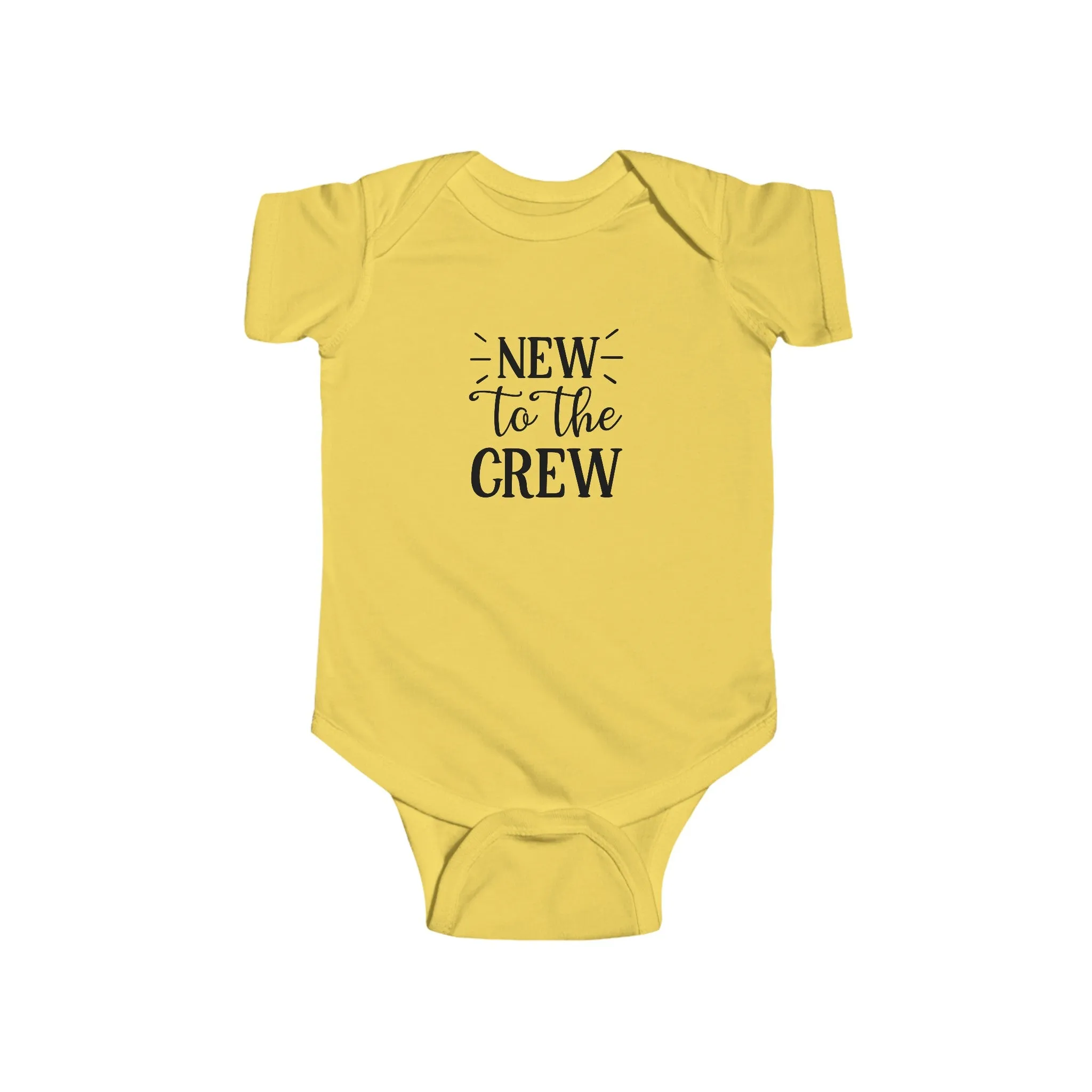 Infant Fine Jersey Onesie: New to the crew onesie